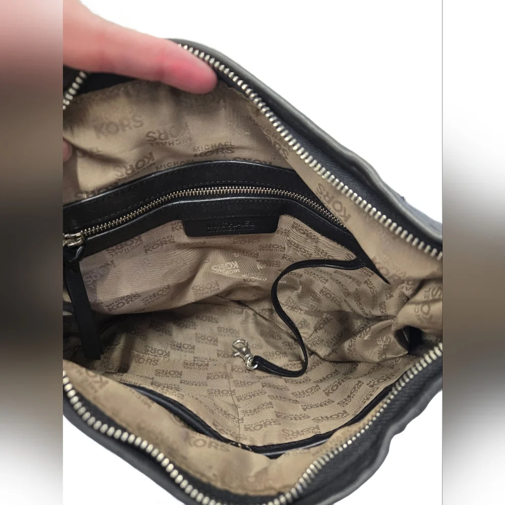 Michael Kors Black Leather Hobo Shoulder Bag - Picture 7 of 7
